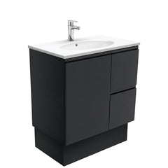 MARY Fingerpull Matte Black 750 Wall-Hung/Kickboard Vanity