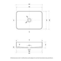 Regency Small Rectangle Contemporary Basin with White Grey Gold