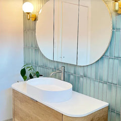 BONDI 1200MM NATURAL OAK WALL HUNG CURVE VANITY