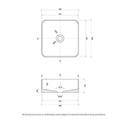 Regency Square Contemporary Basin with White Grey Gold
