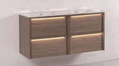NEON wall hung vanity In 1200mm with LED lights
