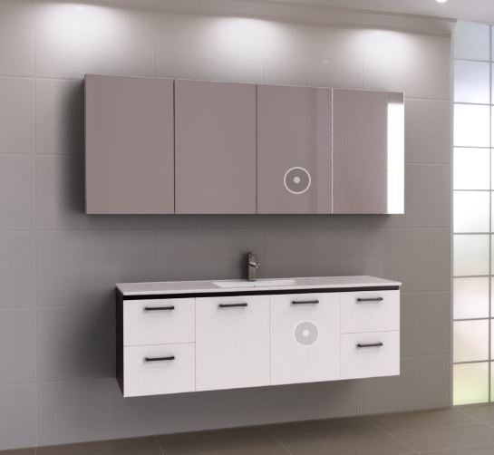 Nevada wall hung vanity 1500mm - Timerline