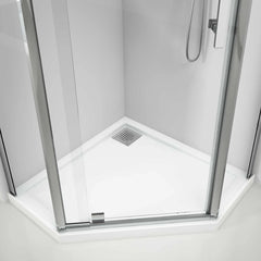 DECO Neo Angle Corner Rear Outlet Shower Base 914x914 & 1000x1000