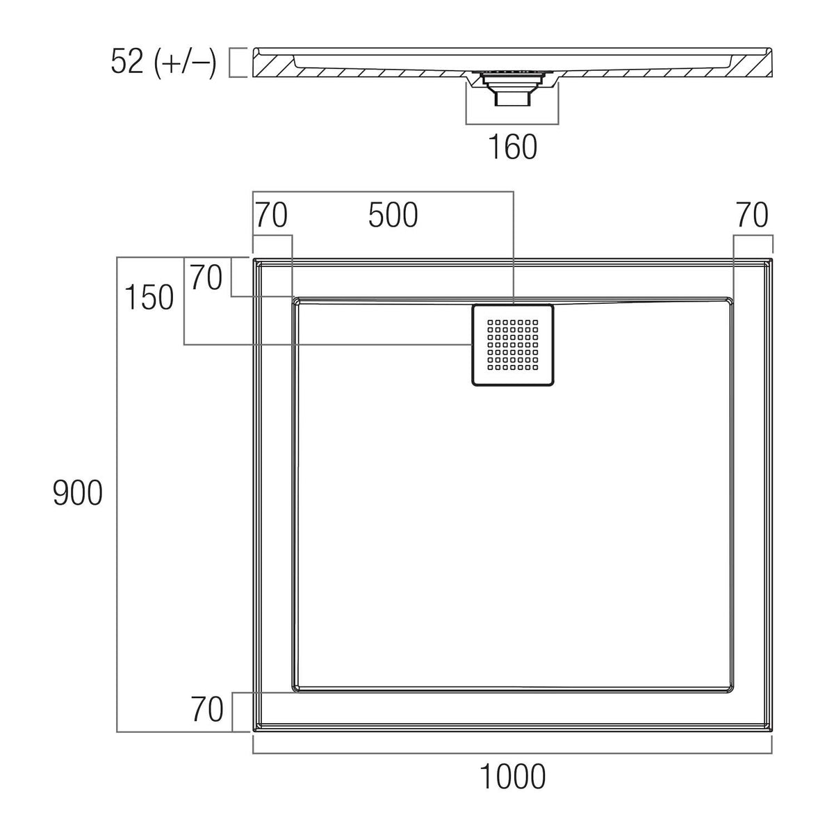 Stonelite ECO 1000x900 Rear Outlet
