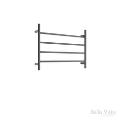SAM Round Towel Ladder in Chrome and Matte Black Available In 700mm (W) 500mm (H) 90mm (D)