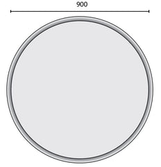 Tennessee Bevelled Edge Round Mirror 900mm