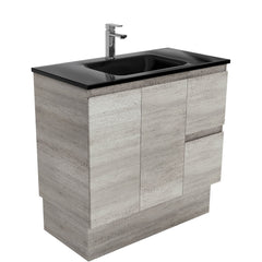 CUBA Black 900 + Edge Industrial Wall-Hung/Kickboard