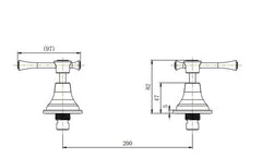 PELLIER Wall Assemblies (1/4 Turn) In Chrome, Matte Black, Brushed Bronze Or Brushed Nickel