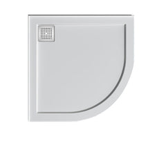 DECO Curved Corner Rear Outlet Shower Base 900x900 & 1000x1000