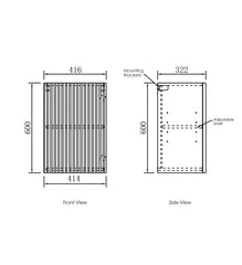 NOOSA LAUNDRY 415 FLUTED WHITE WALL CABINET