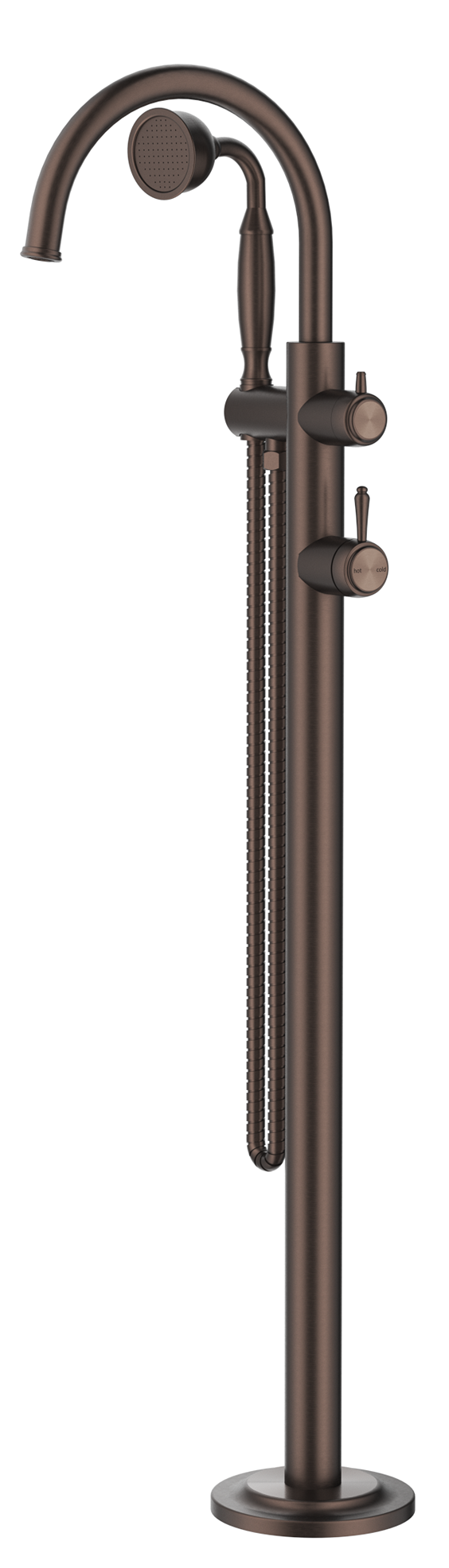 Mica Heritage Freestanding Bath Mixer with Hand Shower