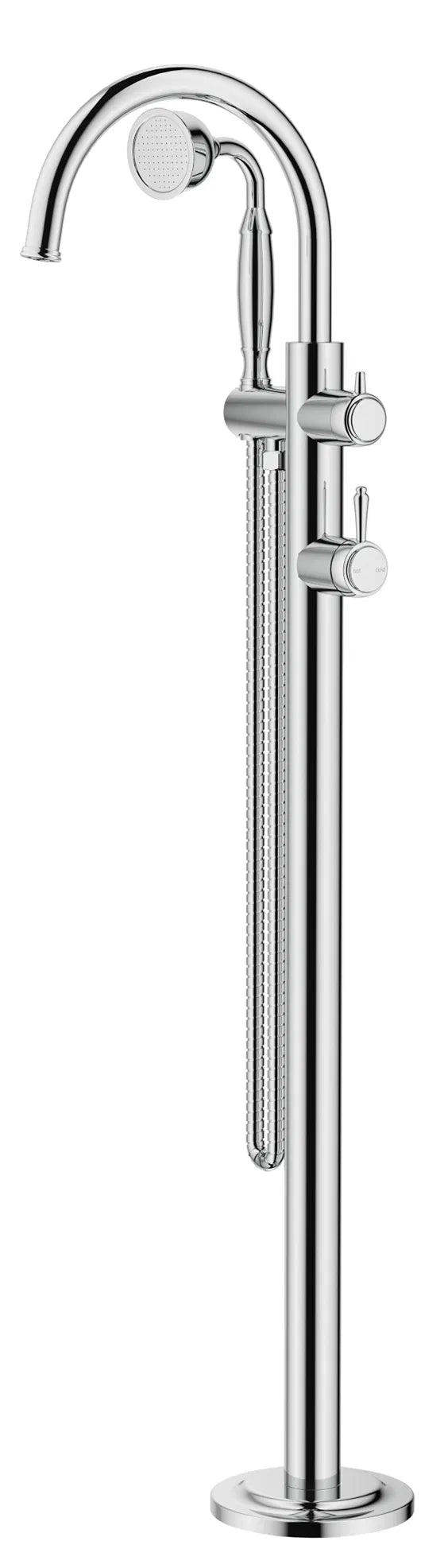 Mica Heritage Freestanding Bath Mixer with Hand Shower