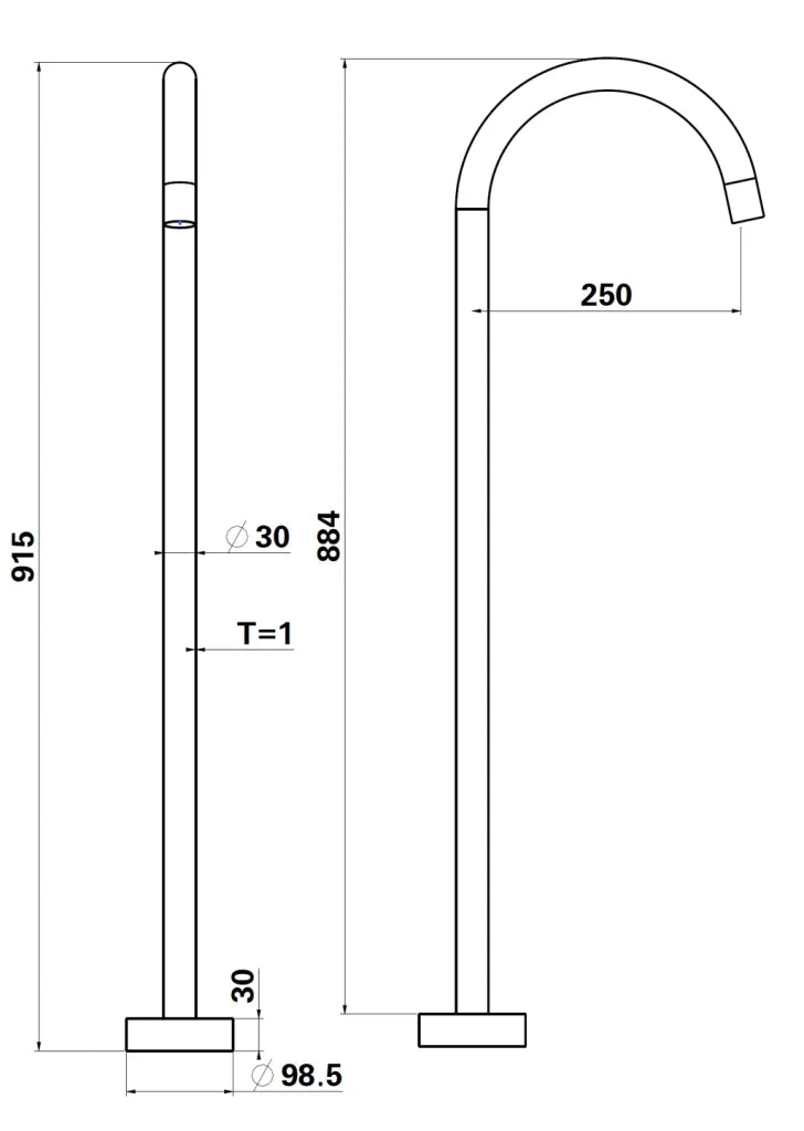 LVB Mica Freestanding Bath Spout