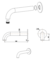 Mica Bath/Basin Spouts – 160/220/250mm – Multiple Colours