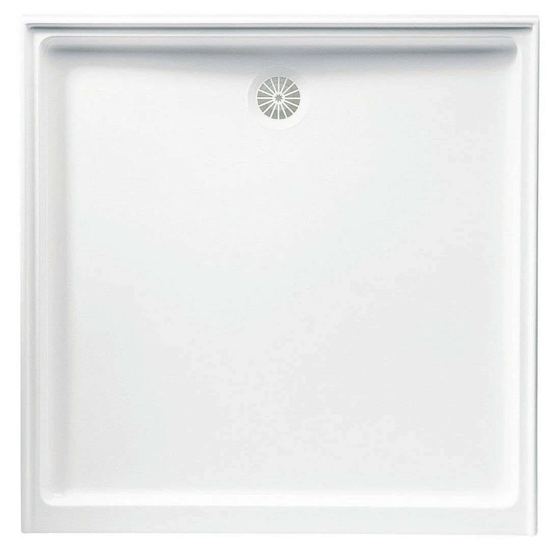 Aussie Polymarble Shower Base 900x1220 Rear Outlet RHR-White