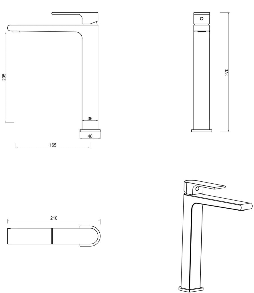 Beki Tall Basin Mixer