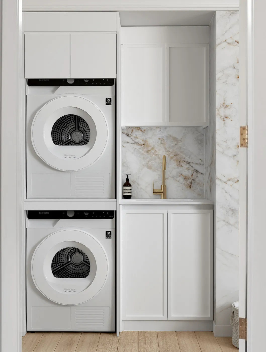 HAMPSHIRE WHITE LAUNDRY KIT 1305X600X2100
