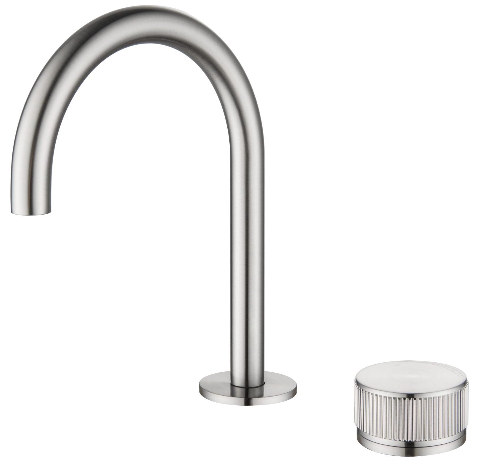 Mica Fluted Gooseneck Hob Basin Mixer Set