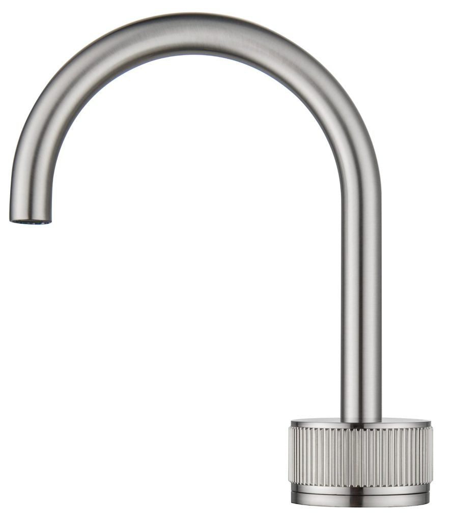 Mica Fluted Gooseneck Hob Basin Mixer Set