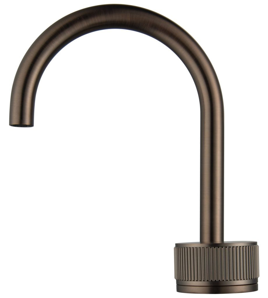 Mica Fluted Gooseneck Hob Basin Mixer Set