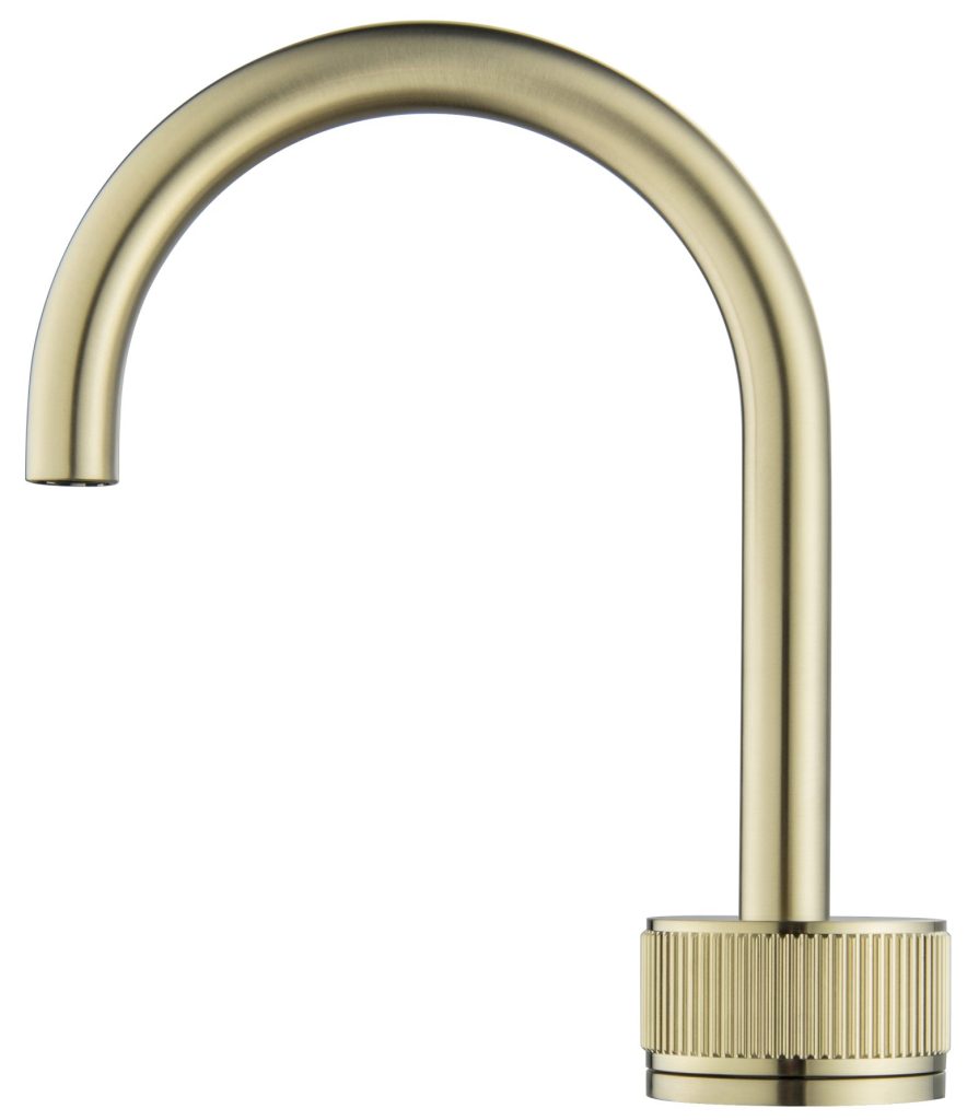 Mica Fluted Gooseneck Hob Basin Mixer Set