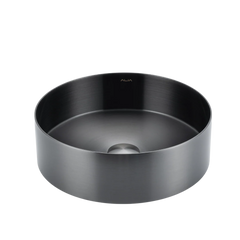 SS Round Basin in Brushed Silver,Gunmetal Grey, Brushed Gold