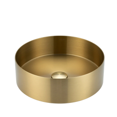 SS Round Basin in Brushed Silver,Gunmetal Grey, Brushed Gold