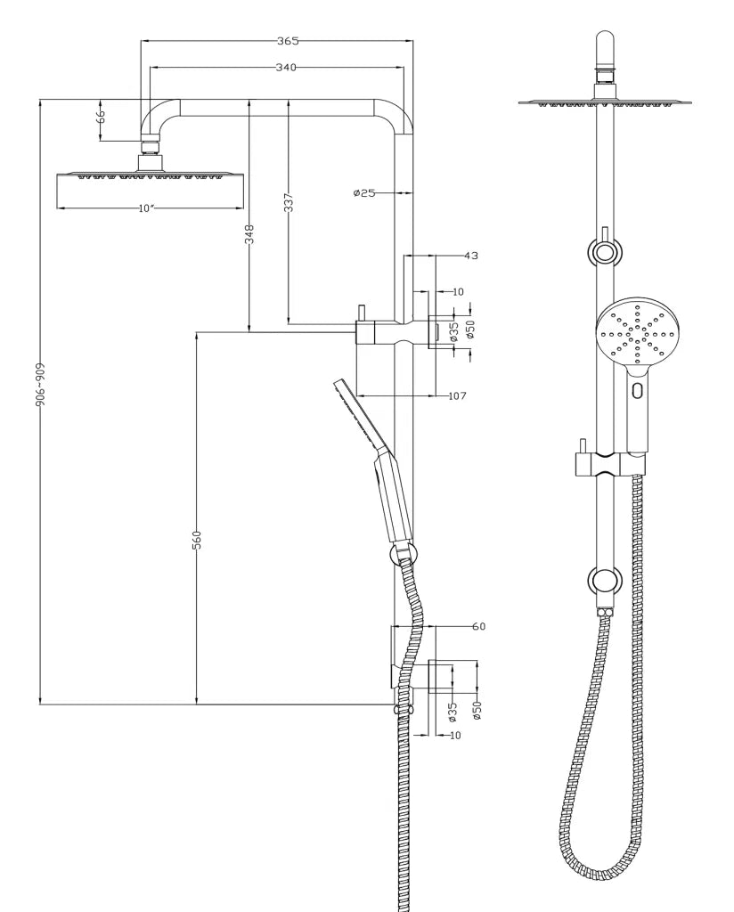 LVB Mica Dual Shower Rail