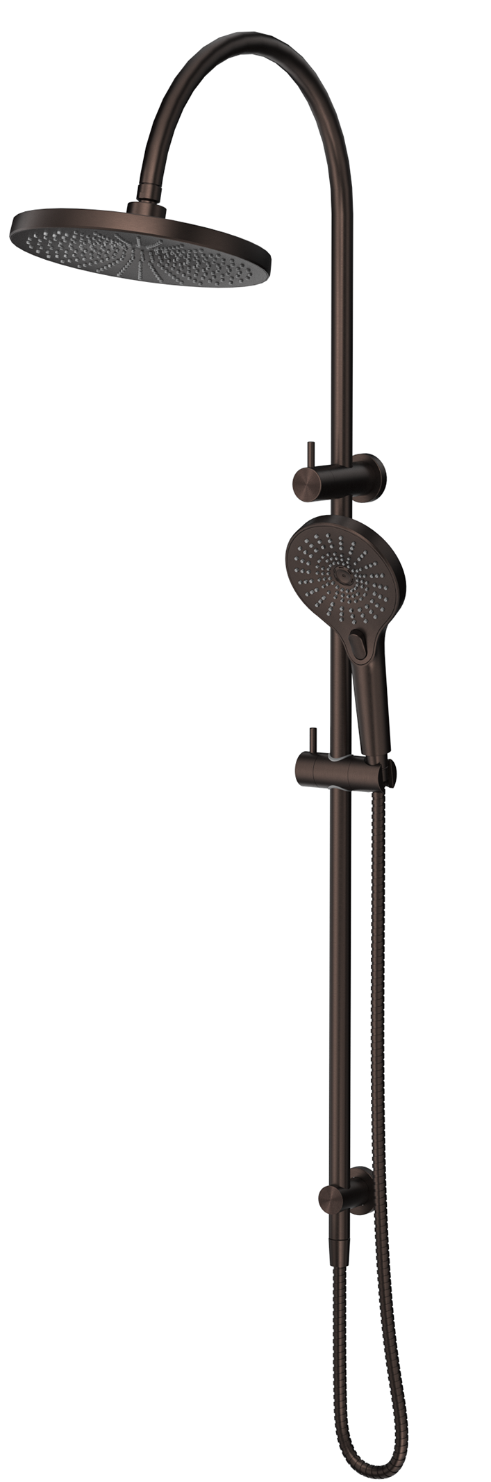 Mica Gooseneck Dual Shower Rail