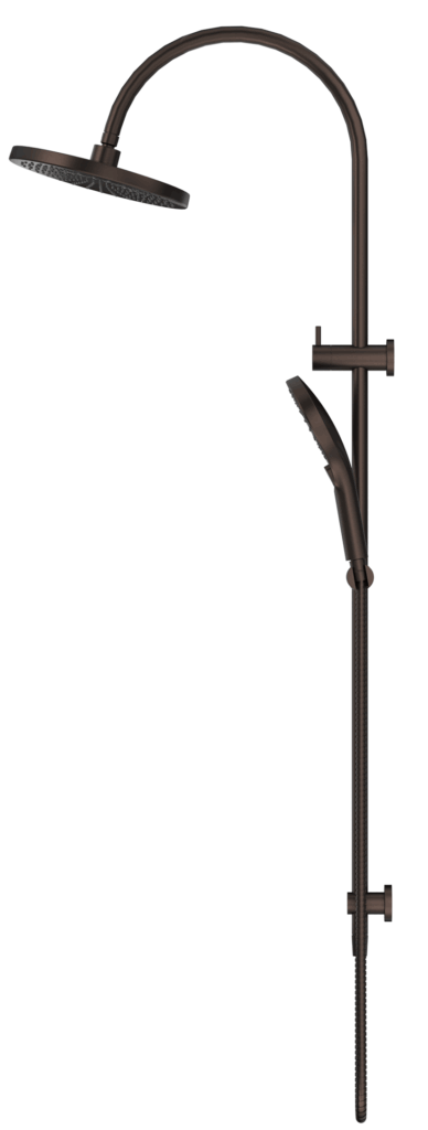 Mica Gooseneck Dual Shower Rail