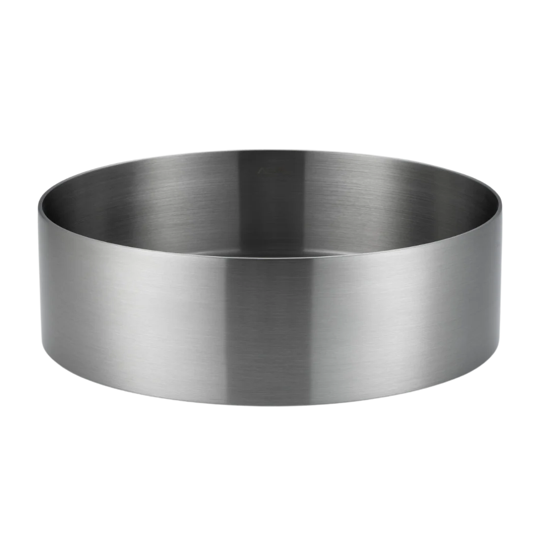 SS Round Basin in Brushed Silver,Gunmetal Grey, Brushed Gold