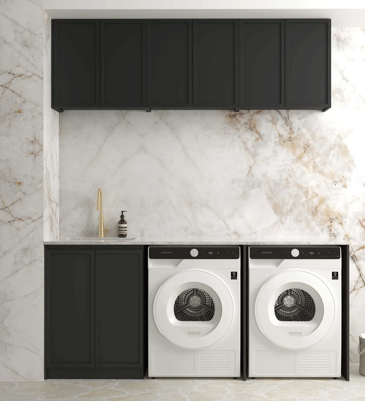 HAMPSHIRE BLACK LAUNDRY KIT 1960X600X2100