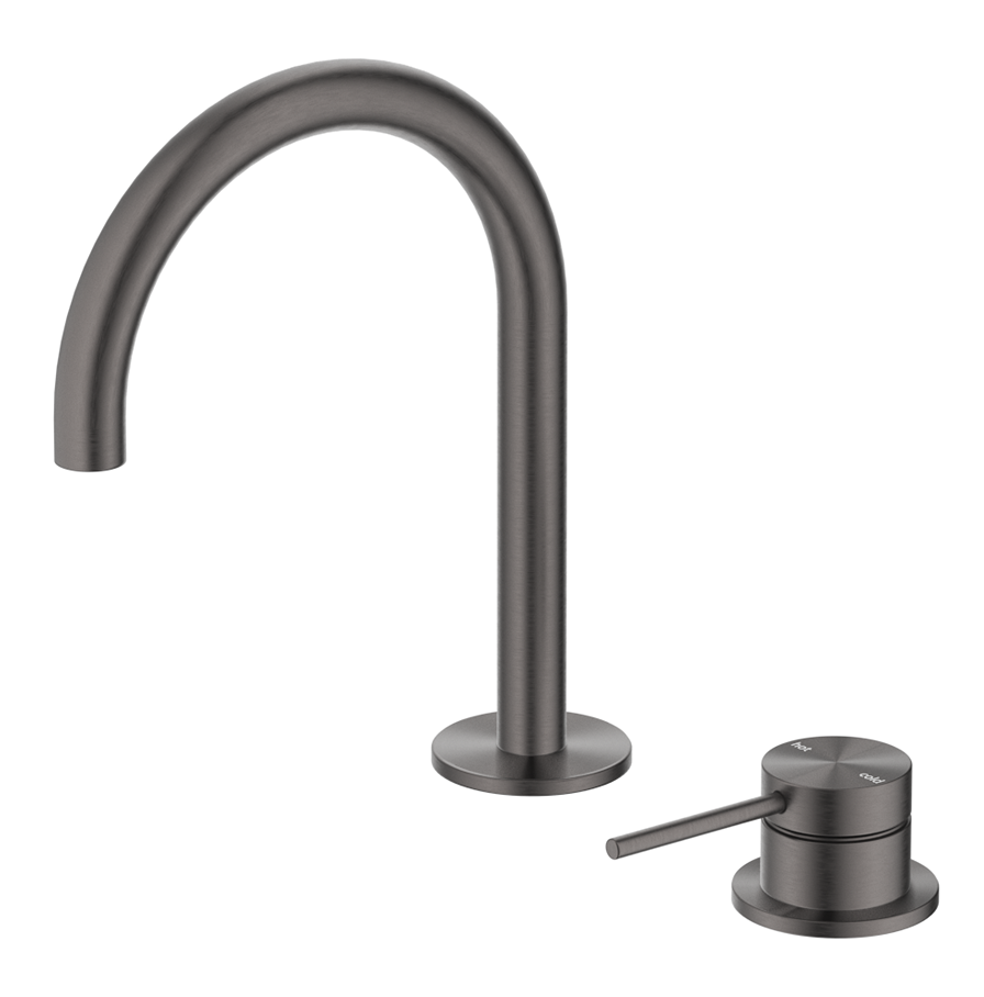Mica Gooseneck Hob Basin Mixer Set