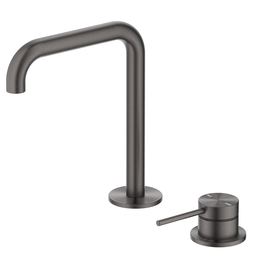 Mica Soft-Square Hob Basin Mixer Set