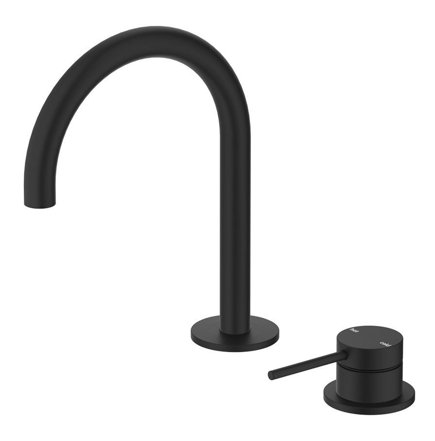 Mica Gooseneck Hob Basin Mixer Set