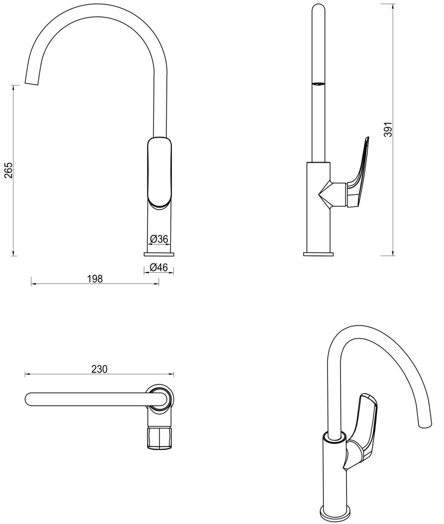 Kaza Sink Mixer