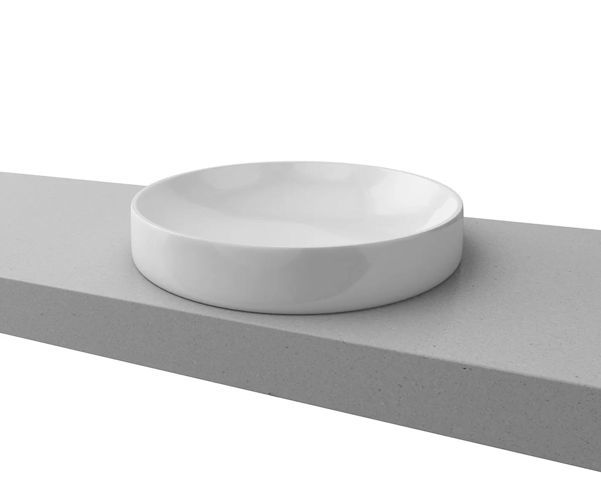 RADIUS Ceramic basin In White Gloss, White Matt, Black Matt