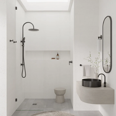 Round Gooseneck Basin Mixer with Cold Start