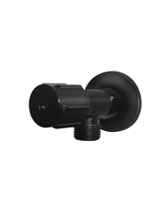 Round Mini Stop Cistern Tap with backplate