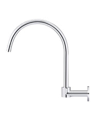 Round High-Rise Swivel Wall Spout