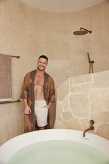 Round Wall Shower Curved Arm 400mm