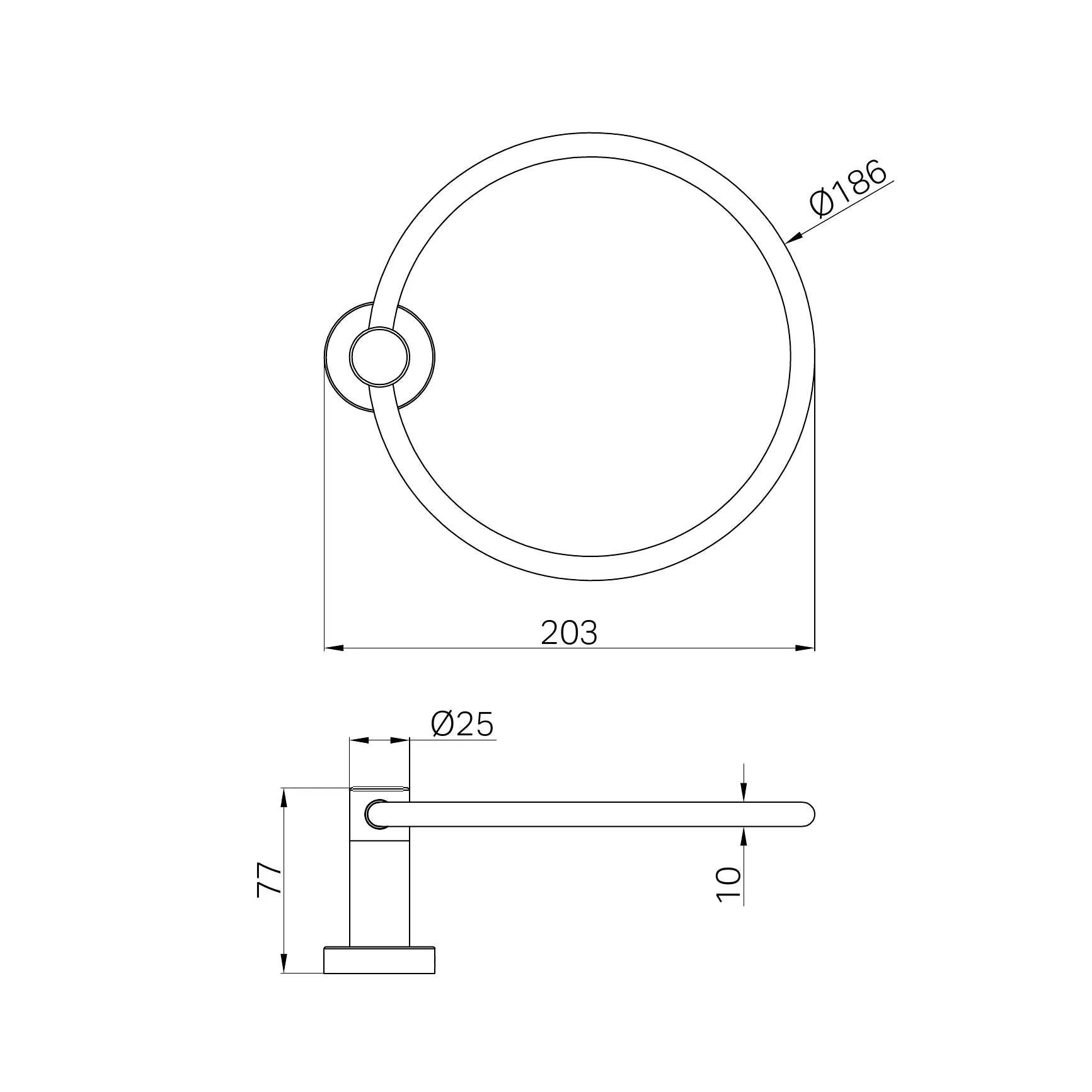 Dolce II Hand Towel Ring