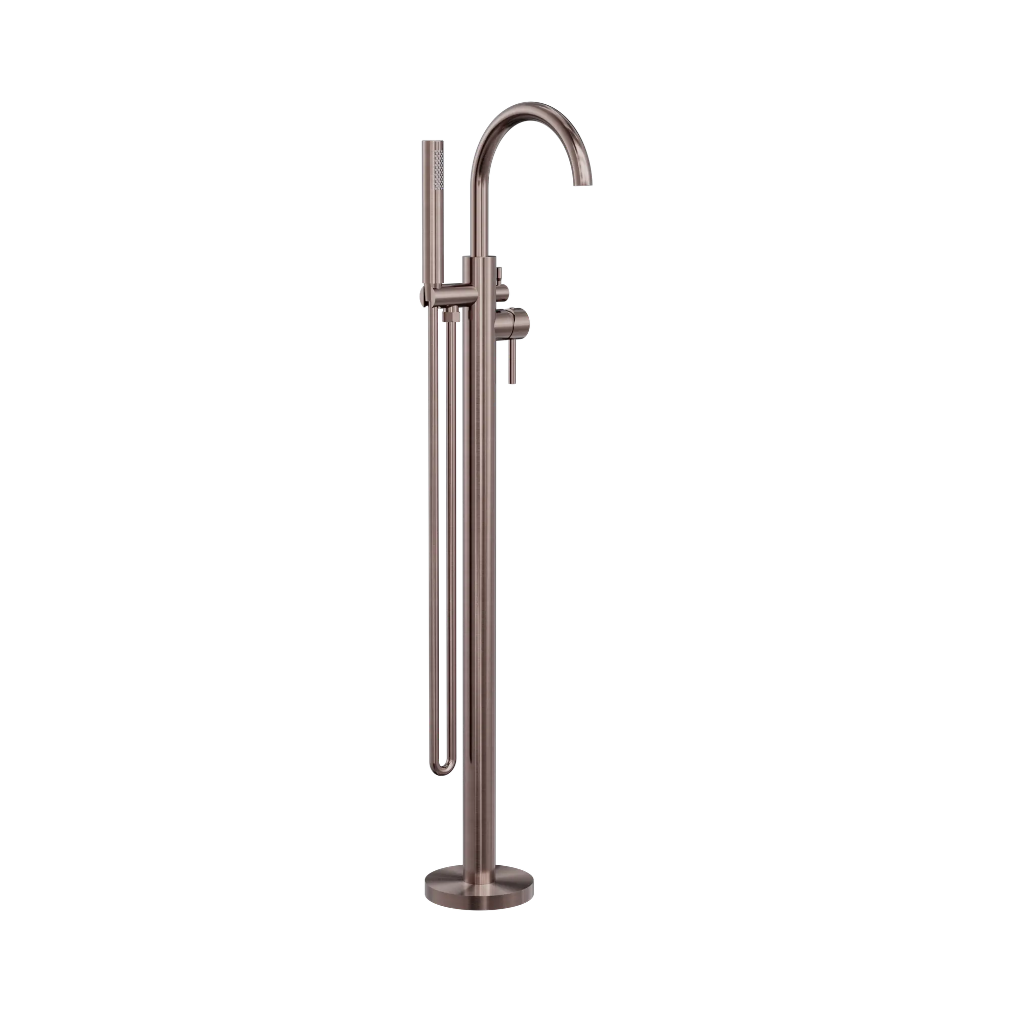 Mecca Round Freestanding Mixer With Hand Shower