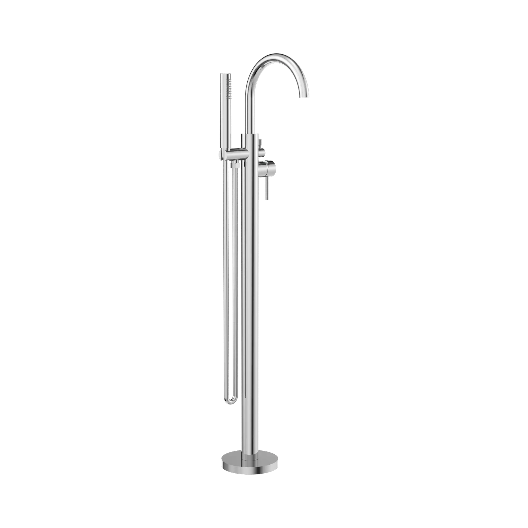 Mecca Round Freestanding Mixer With Hand Shower