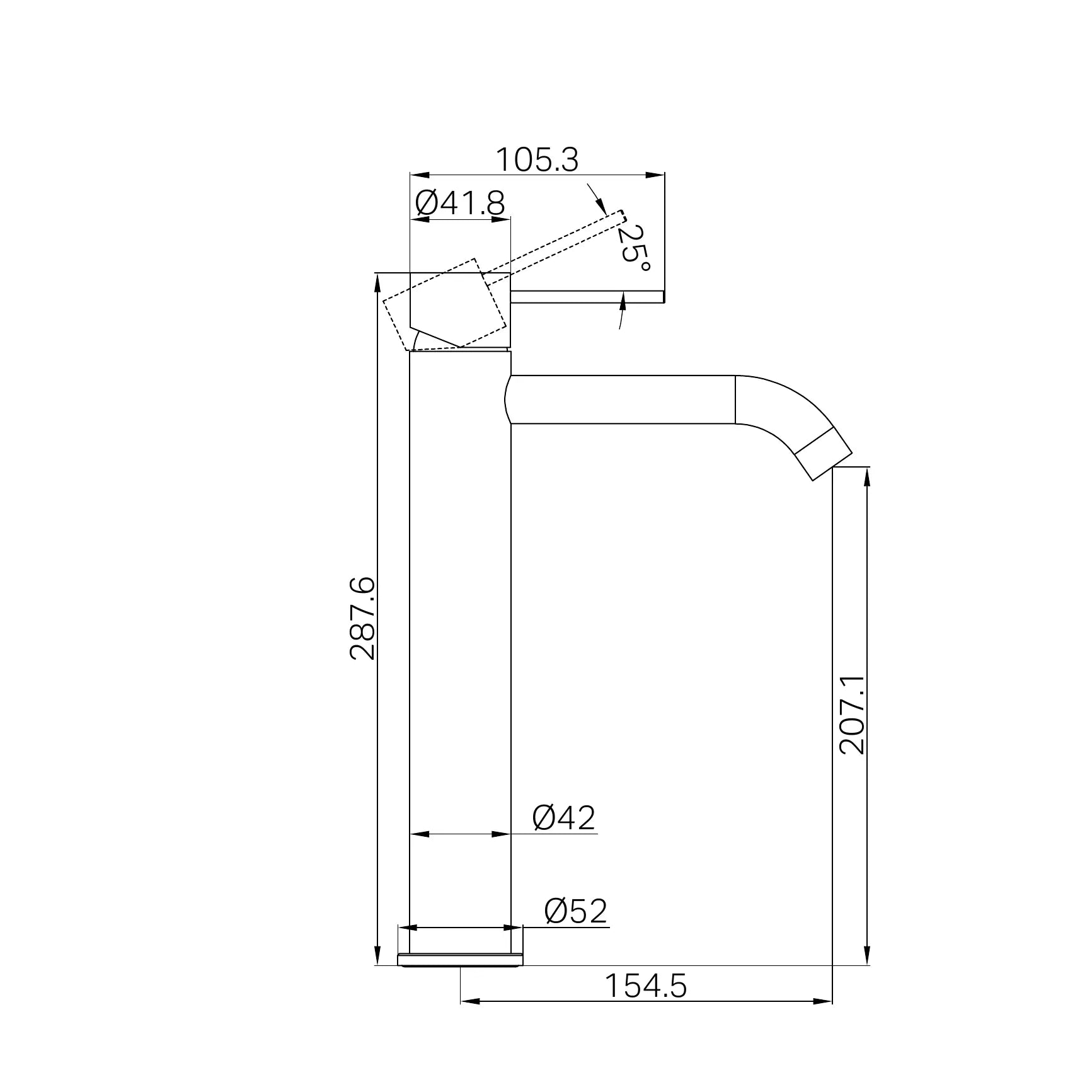 Mecca Tall Basin Mixer