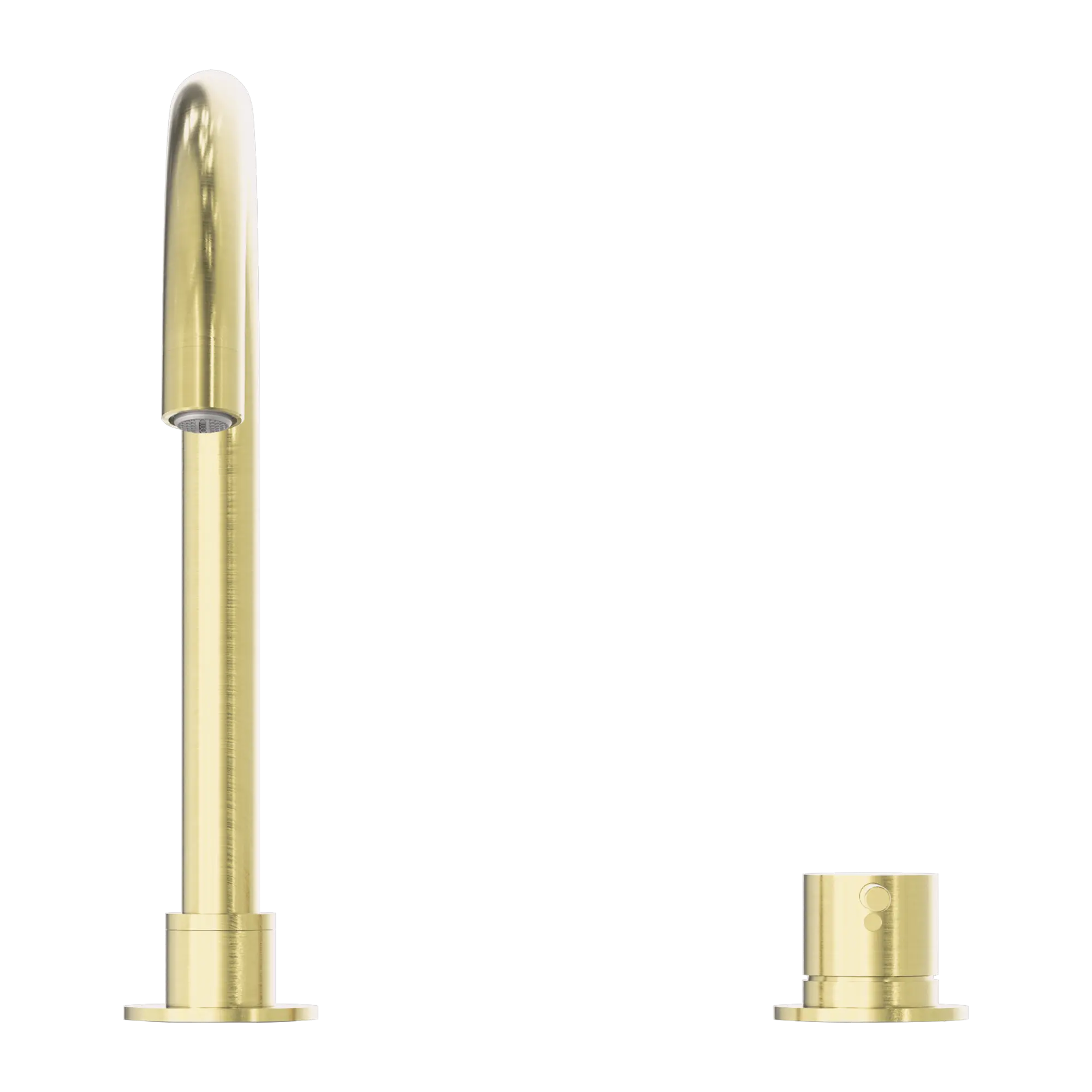 Mecca Hob Basin Mixer Round Swivel Spout