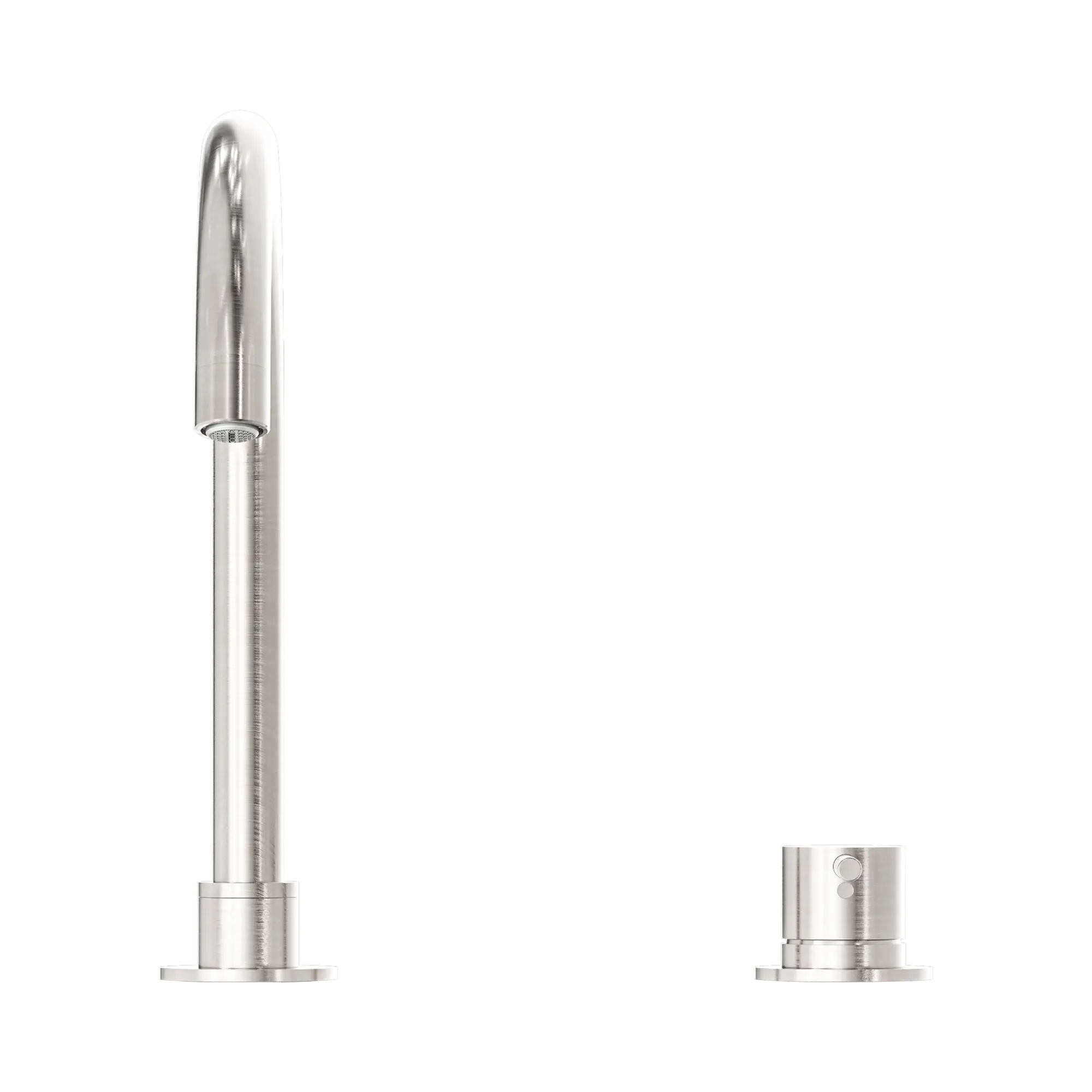 Mecca Hob Basin Mixer Round Swivel Spout