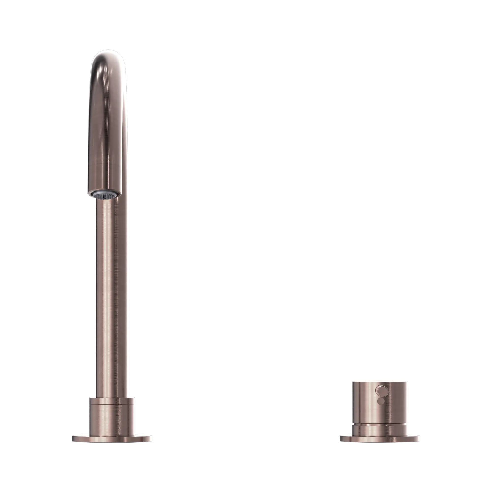 Mecca Hob Basin Mixer Round Swivel Spout