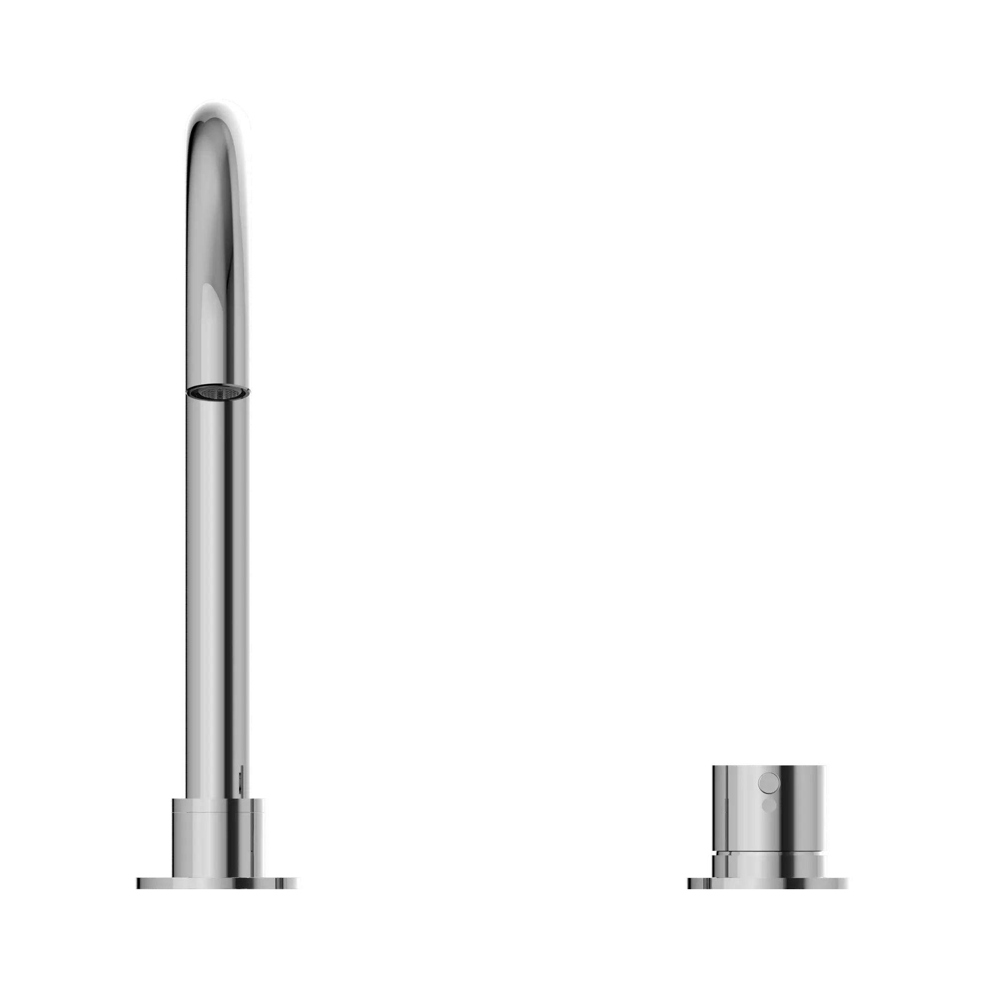 Mecca Hob Basin Mixer Round Swivel Spout