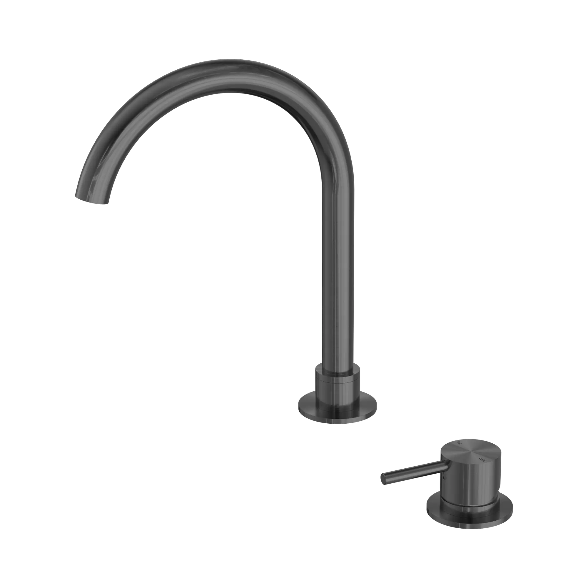 Mecca Hob Basin Mixer Round Swivel Spout